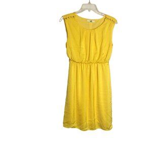Bright Fairy Blouson Tank Dress Women Medium Yellow Sleeveless Summer Party